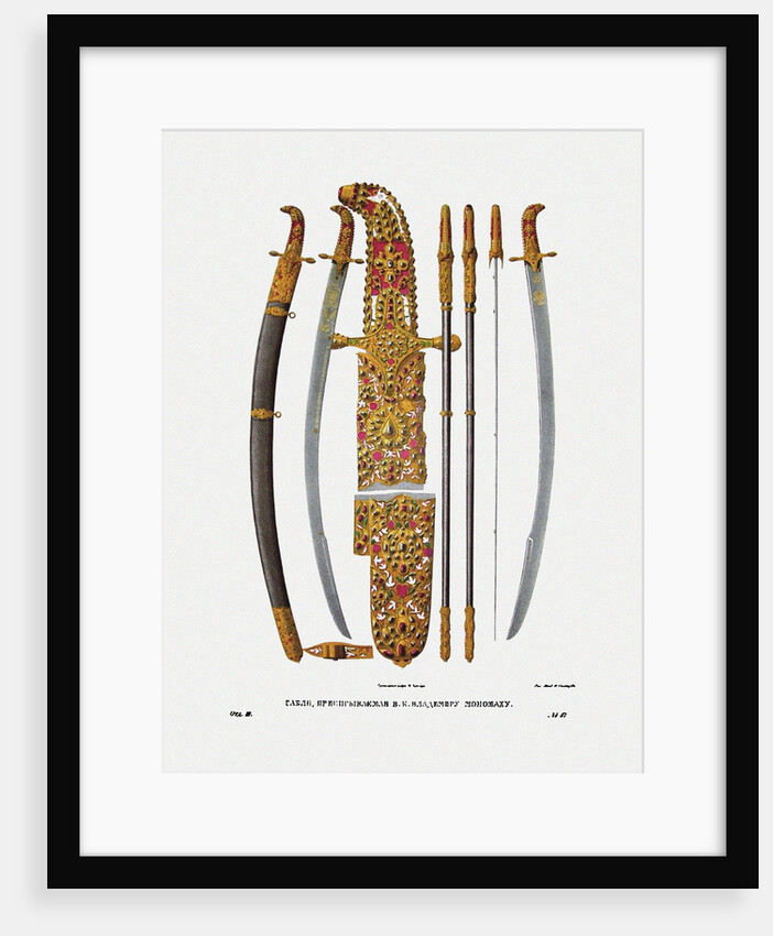 The sabre of Grand Prince Vladimir II Monomakh of Kiev, 1840s by Fyodor Grigoryevich Solntsev