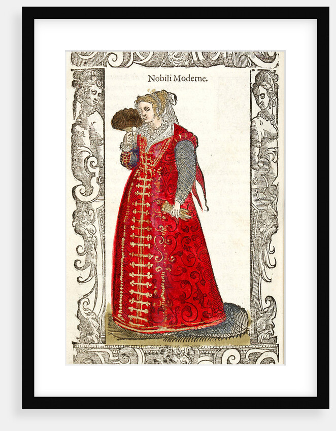 Nobili Moderne. From: De gli habiti antichi et moderni, 1598 by Cesare Vecellio