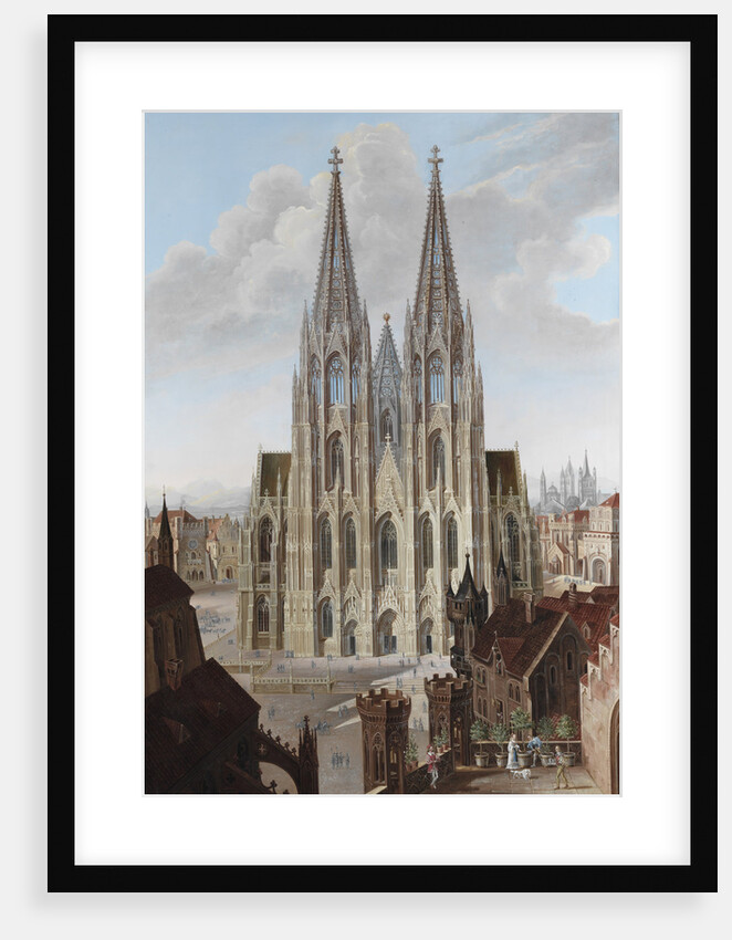 View of the west facade of the Cologne Cathedral, 1839 by Carl Georg Enslen
