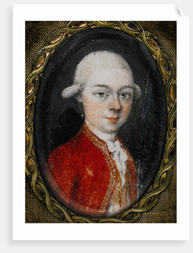 Miniature portrait of Wolfgang Amadeus Mozart, 1777 by Anonymous