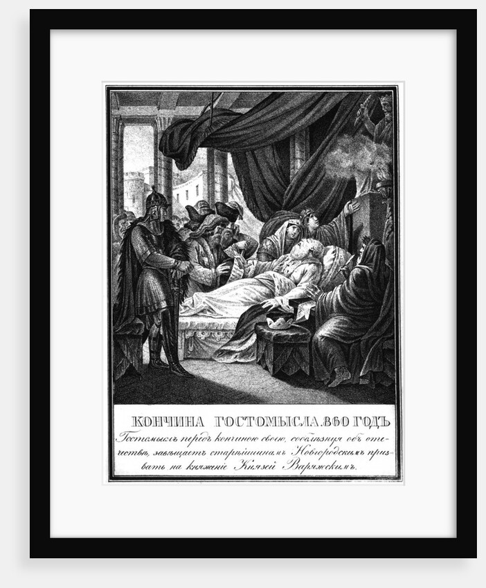 The Death of Gostomysl, 860 (From Illustrated Karamzin), 1836 by Boris Artemyevich Chorikov