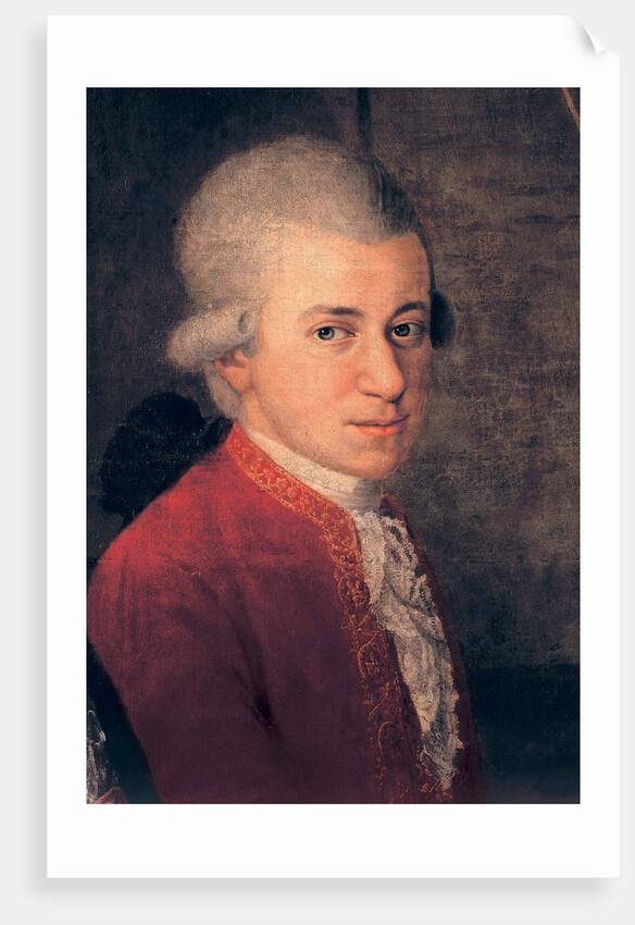 Wolfgang Amadeus Mozart Detail, 1781 by Johann Nepomuk della Croce