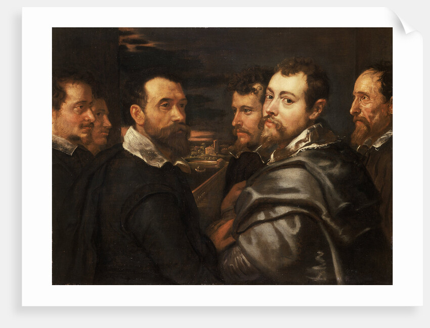 Self-Portrait in a Circle of Friends from Mantua, ca 1604 by Pieter Paul Rubens