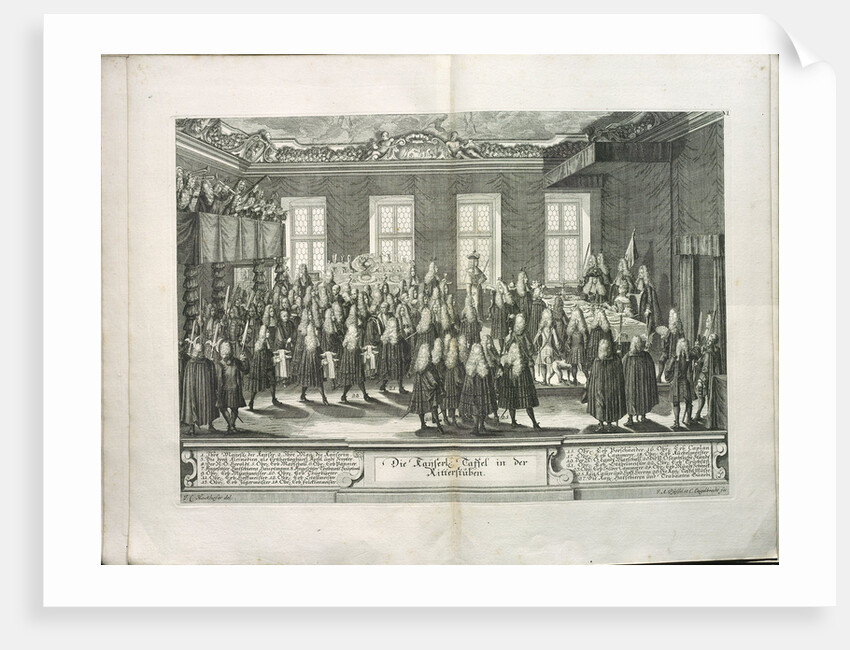 The Ceremony of Reverence to Joseph I at the Knights Hall of the Hofburg Palace, 1705 by Matthias Steinl