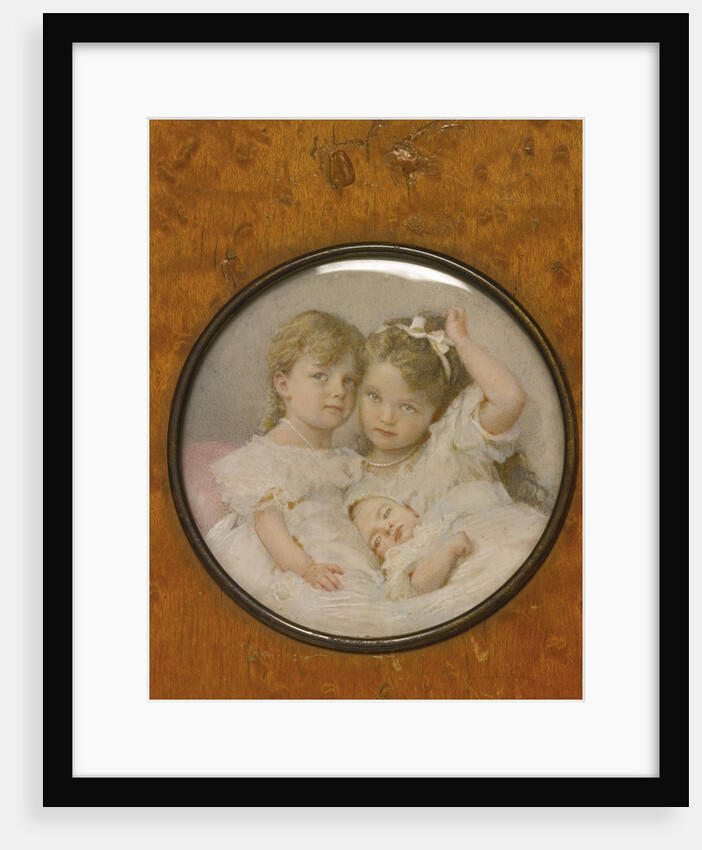 Portrait miniature of Grand Duchesses Olga, Tatiana and Maria of Russia, c. 1900 by Anonymous