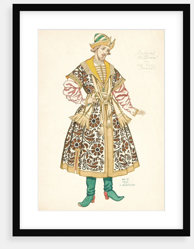Costume design for the opera The Bride of Tsar by N. Rimsky-Korsakov, 1930 by Ivan Yakovlevich Bilibin