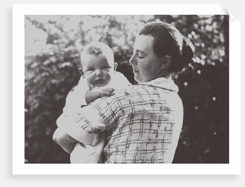 Hilde Mangold with her baby, 1924 by Anonymous