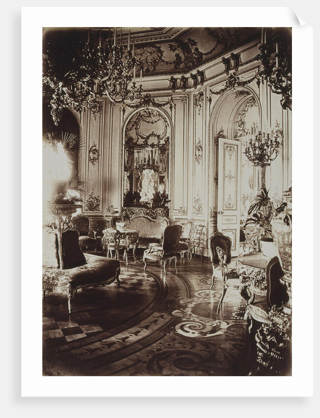 The Stroganov palace in Saint Petersburg. Oval Living Room, 1860s by Giovanni Bianchi