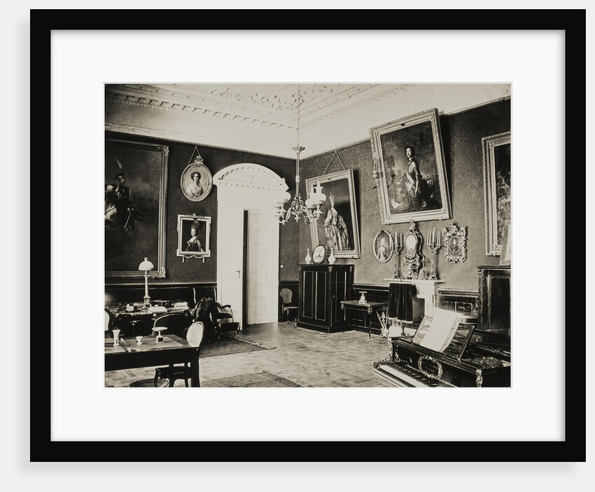 The Paskevich Residence in Gomel. Red living room, 1860s by Giovanni Bianchi