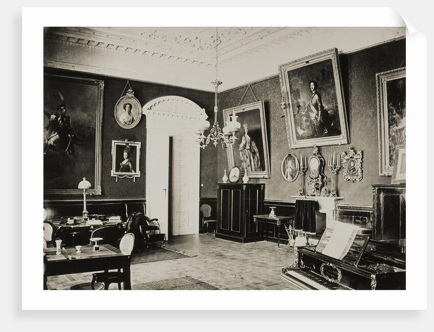 The Paskevich Residence in Gomel. Red living room, 1860s by Giovanni Bianchi