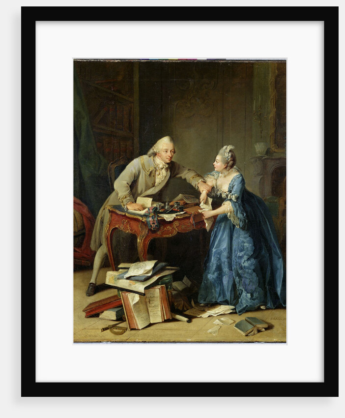 Between science and family, ca 1775 by Georg Melchior Kraus