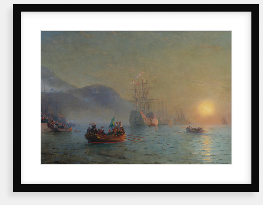 Christopher Columbus sailing from Palos, 1892 by Ivan Konstantinovich Aivazovsky