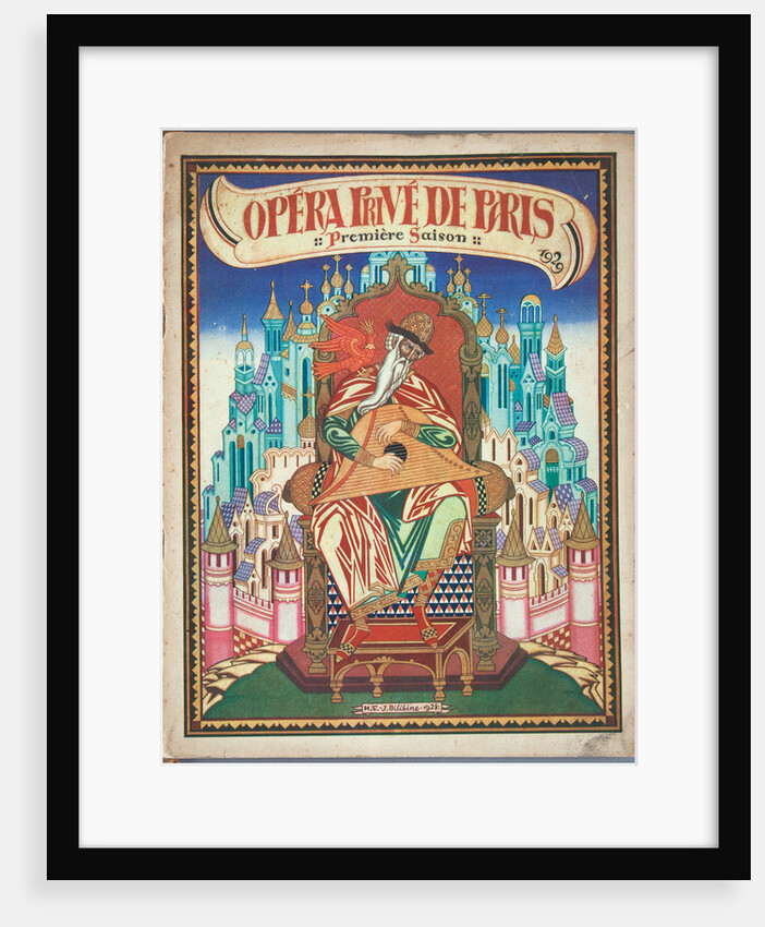 Title page of Souvenir program for the opera The Tale of Tsar Saltan by N. Rimsky-Korsakov, 1928 by Ivan Yakovlevich Bilibin