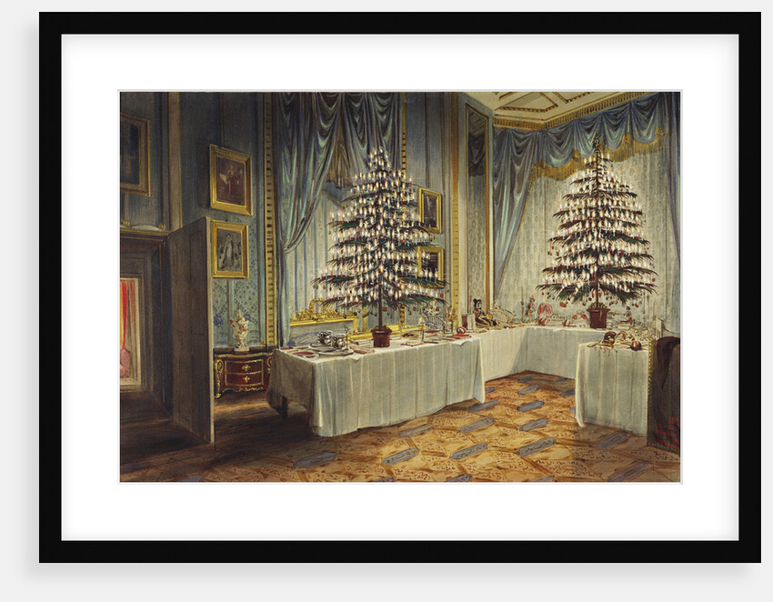 Christmas trees of the Duchess of Kent and the royal children at Windsor Castle, 1850 by James Roberts