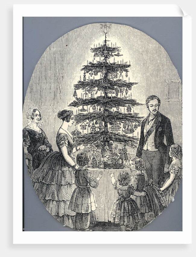 Christmas with Queen Victoria, Prince Albert, their children and Queen Victorias mother, in 1848 (f by Anonymous