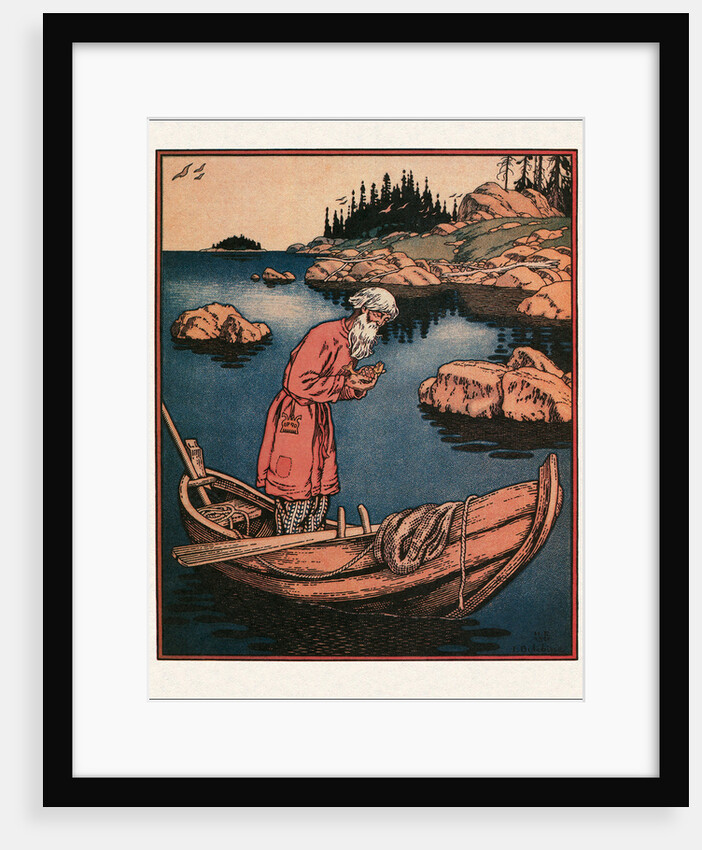 Illustration to the The Tale of the Fisherman and the Fish, 1933 by Ivan Yakovlevich Bilibin