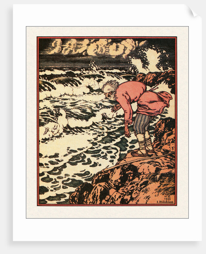 Illustration to the The Tale of the Fisherman and the Fish, 1933 by Ivan Yakovlevich Bilibin