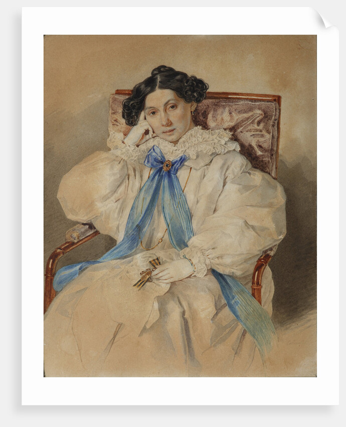 Portrait of Elizabeth Mikhailovna Khitrovo, 1838 by Pyotr Fyodorovich Sokolov
