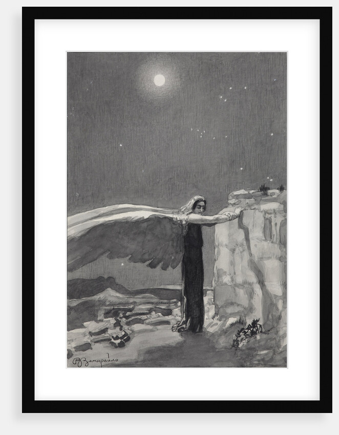 Illustration to the poem The Demon by Mikhail Lermontov, 1913-1914 by Viktor Dmitrievich Zamiraylo