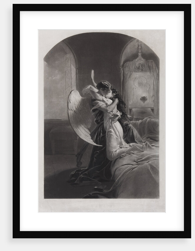 Tamara and Demon. Illustration to the poem The Demon by Mikhail Lermontov, c. 1880 by Mihály Zichy
