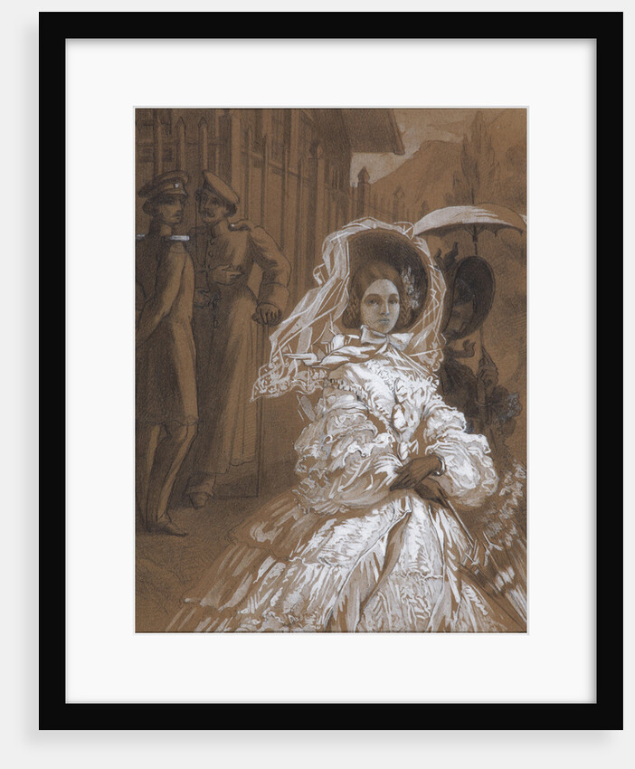 Princess Mary. Illustration to the novel A Hero of Our Time by Mikhail Lermontov, 1862 by Vasili Vasilyevich Vereshchagin