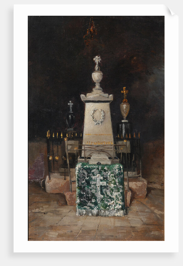 Lermontovs tombstone in Tarkhany, 1883 by A.S. Mezentsov