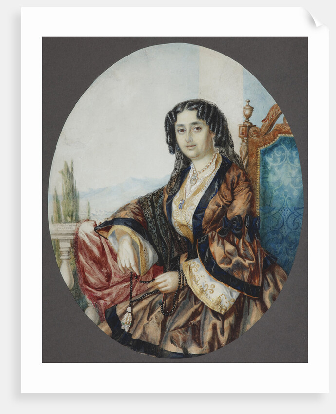Portrait of Princess Nino Aleksandrovna Griboyedova (née Chavchavadze), 1856 by Helene Franken