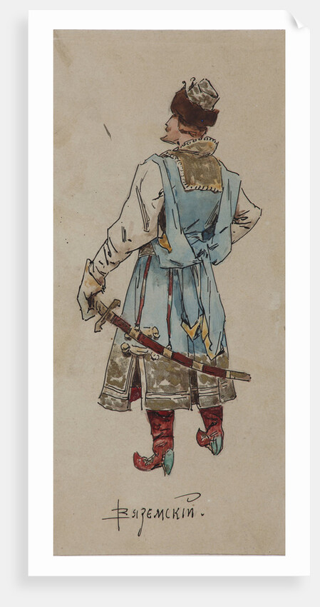 Costume design for the opera The Merchant Kalashnikov by A. Rubinstein, 1901 by Viktor Andreyevich Simov
