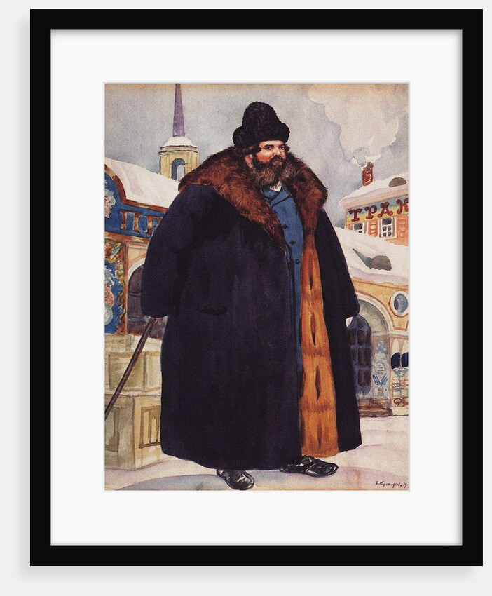 Merchant in a fur coat, 1920 by Boris Michaylovich Kustodiev