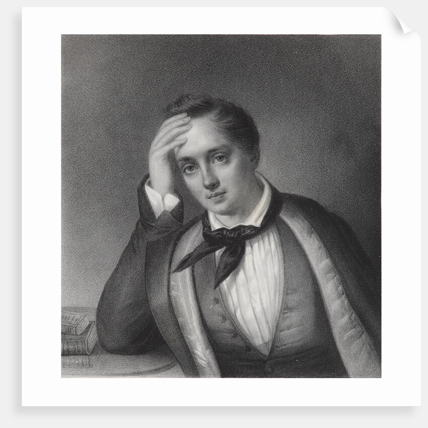 Portrait of the poet Yevgeny Abramovich Baratynsky, 1830s by Ferdinand Chevalier