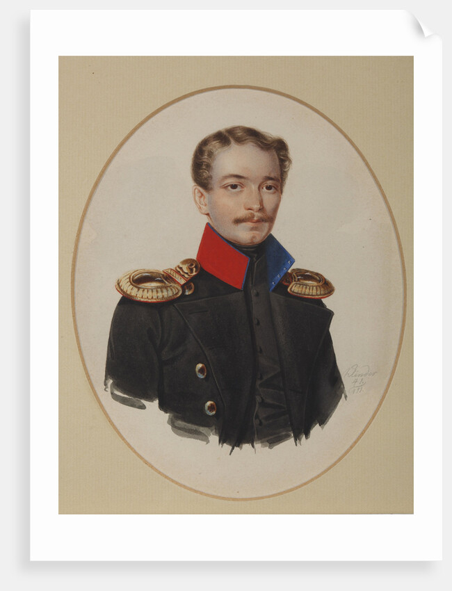 Portrait of Platon Ivanovich Panshin, 1841 by Alexander Ivanovich Klünder