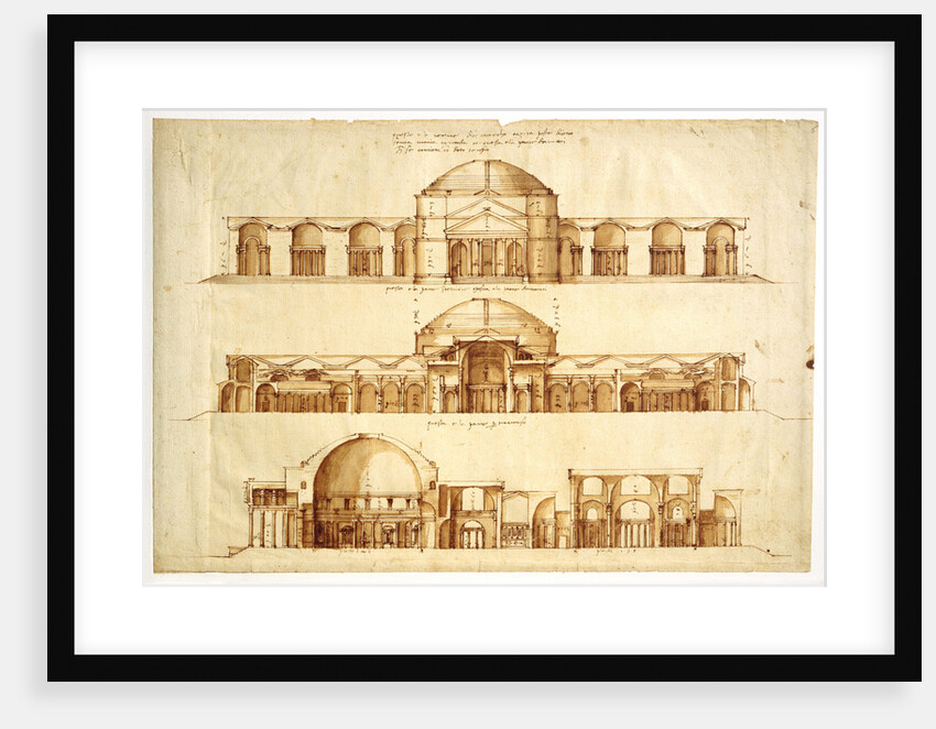 Reconstruction project of the Baths of Agrippa, Rome, c. 1550 by Andrea Palladio