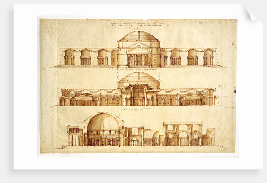 Reconstruction project of the Baths of Agrippa, Rome, c. 1550 by Andrea Palladio