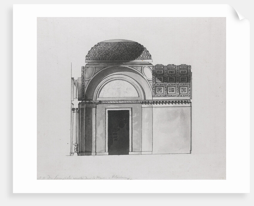 Cabinet Design for the Duke of Serracapriola in Petersburg by Giacomo Antonio Domenico Quarenghi