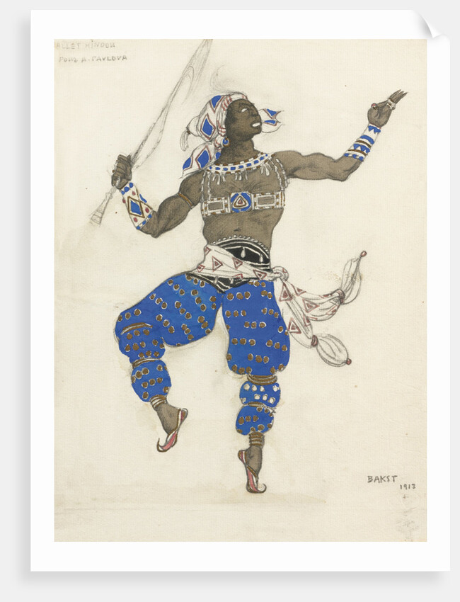 Costume design for the ballet Oriental Fantasy (Ballet Hindu), 1913 by Léon Bakst