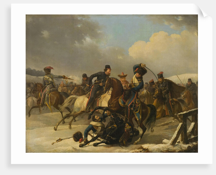 Cossacks pursued retreating French soldiers, 1812, 1827 by Auguste-Joseph Desarnod