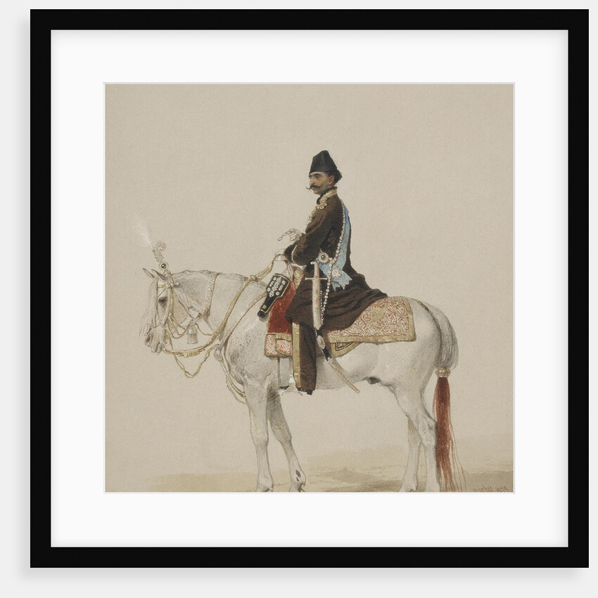 Equestrian Portrait of Naser al-Din Shah Qajar, 1873 by Mihály Zichy