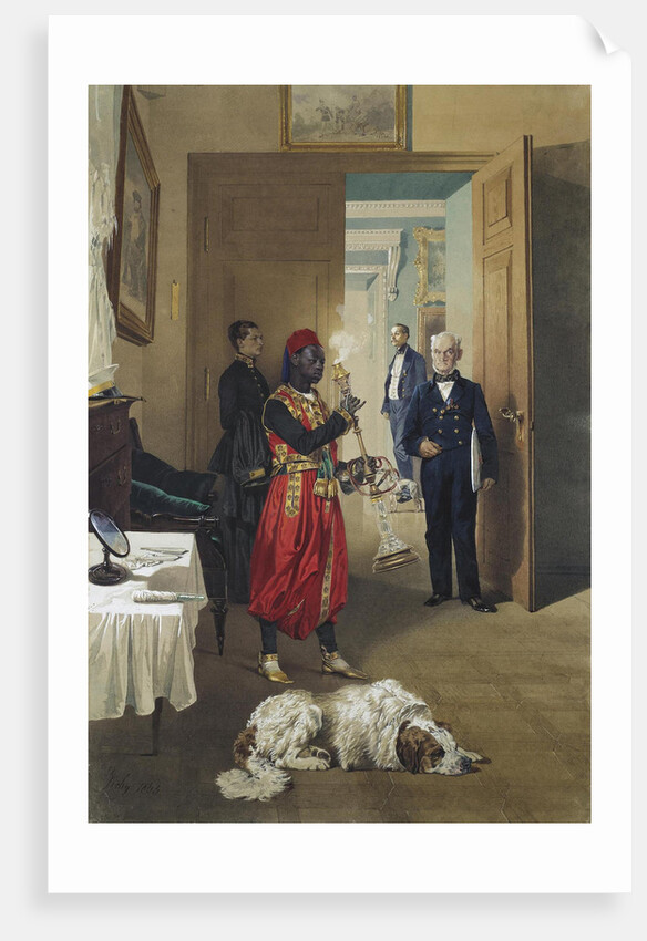 Foyer of the Great Palace in Tsarskoye Selo, 1865 by Mihály Zichy