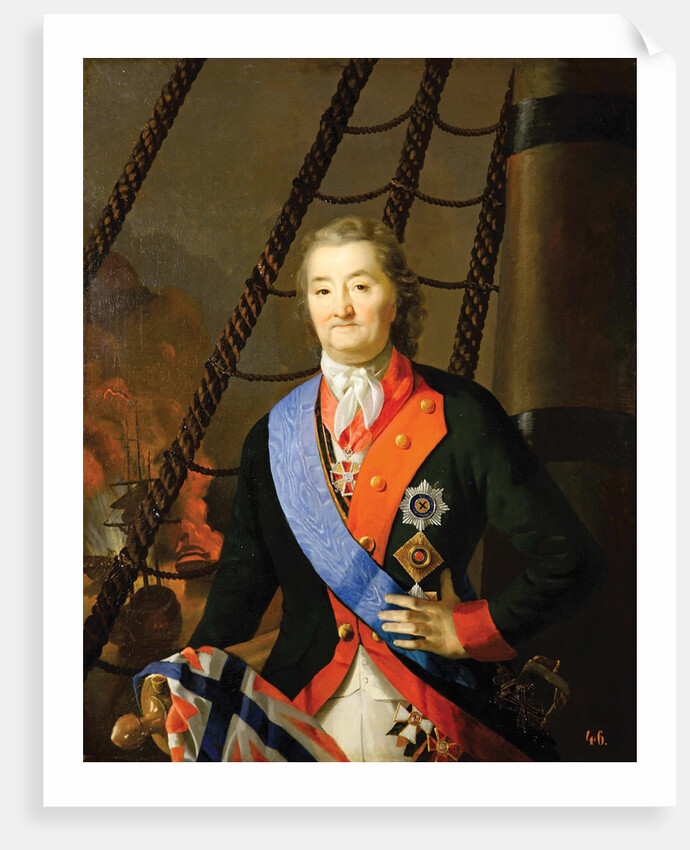 Count Alexey Grigoryevich Orlov in the Battle of Chesma, 19th century by Anonymous