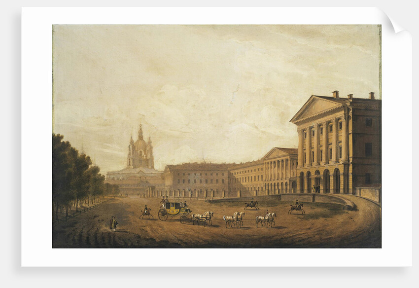 View of the Smolny Institute for Noble Maidens in Saint Petersburg, Mid 1820s by Karl Petrovich Beggrov