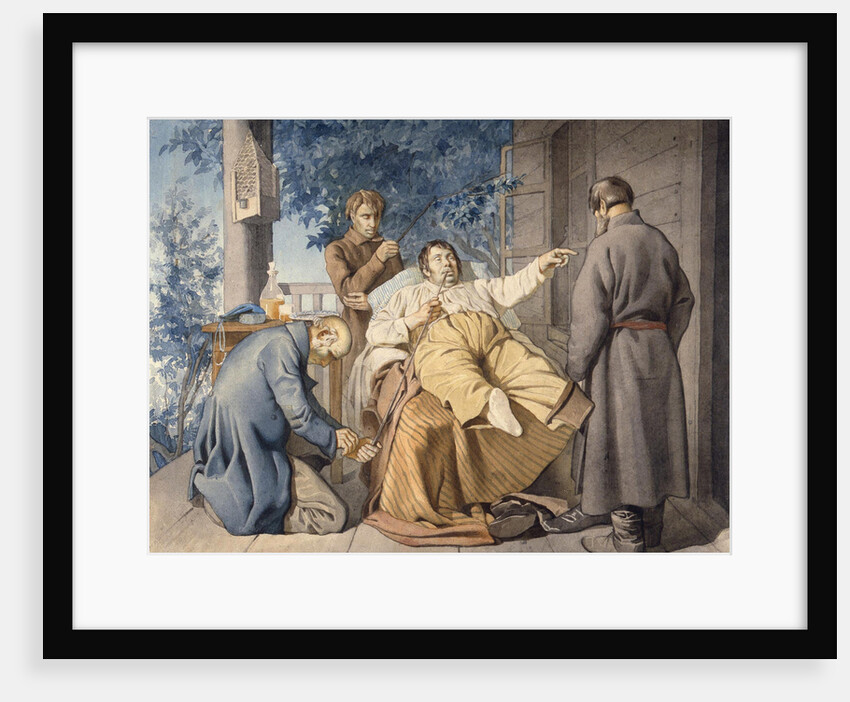 Landlord and his Serfs, 1853 by Konstantin Alexandrovich Trutovsky