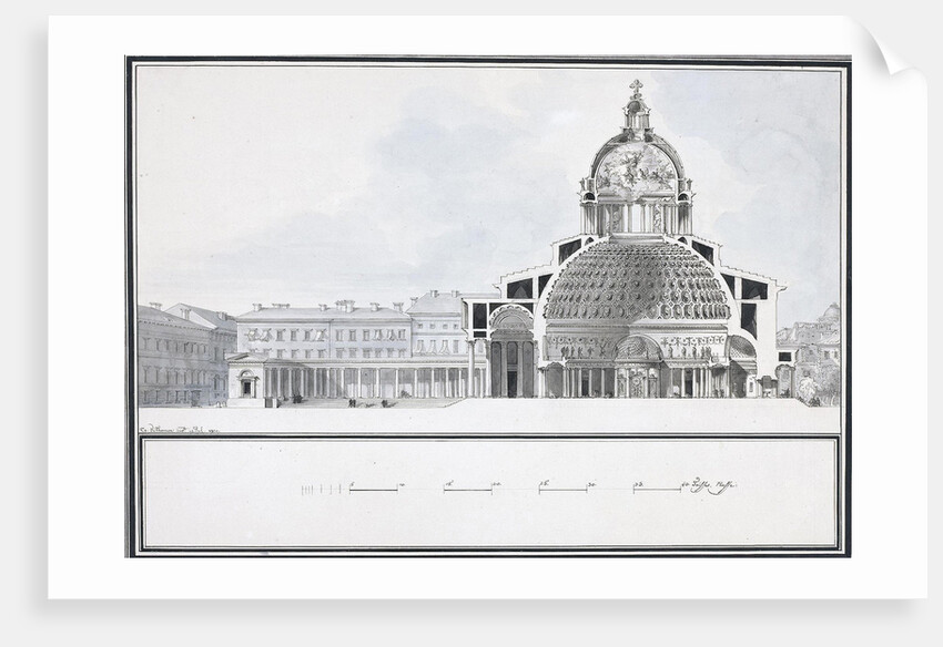 The Kazan Cathedral in Saint Petersburg, 1800 by Jean François Thomas de Thomon