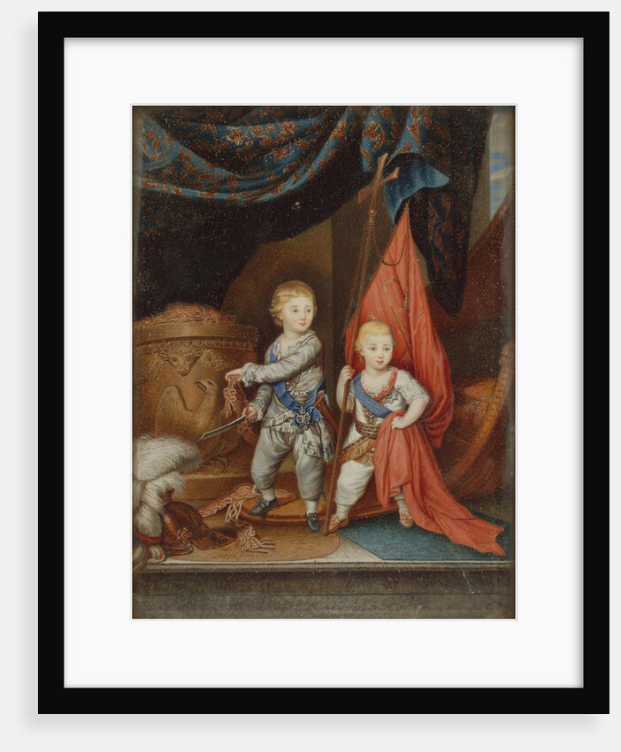Portrait of Grand Dukes Alexander Pavlovich and Constantine Pavlovich as children, 1790 by Anonymous