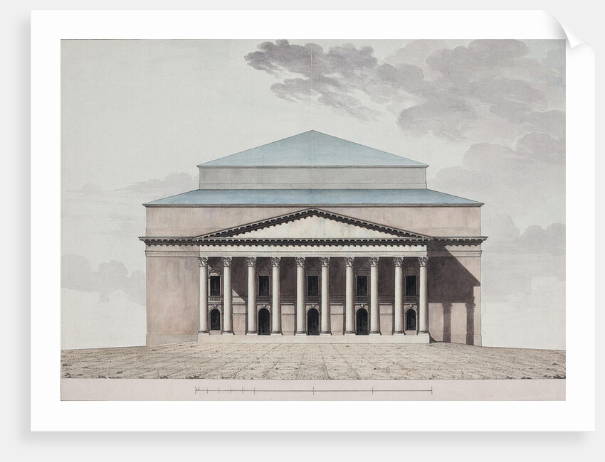 Facade of the Saint Petersburg Imperial Bolshoi Kamenny Theatre, 1803-1804 by Jean François Thomas de Thomon
