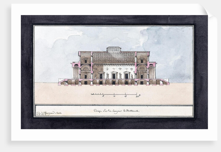 Design of the Stock Exchange Building in Saint Petersburg, 1804 by Jean François Thomas de Thomon