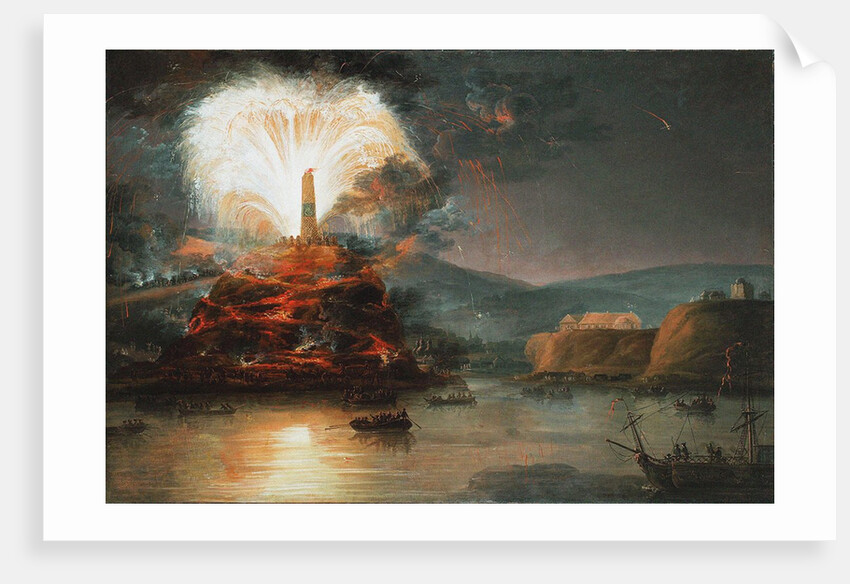 Fireworks at Kaniow in honor of Catherine II in 1787, 1787 by Jan Bogumil Plersch