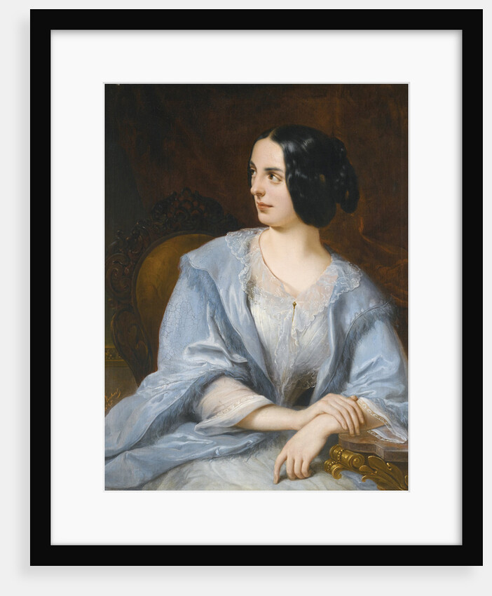 Portrait of the actress of the Imperial theatre Vera Samoylova, 1845 by Eugéne Pluchart
