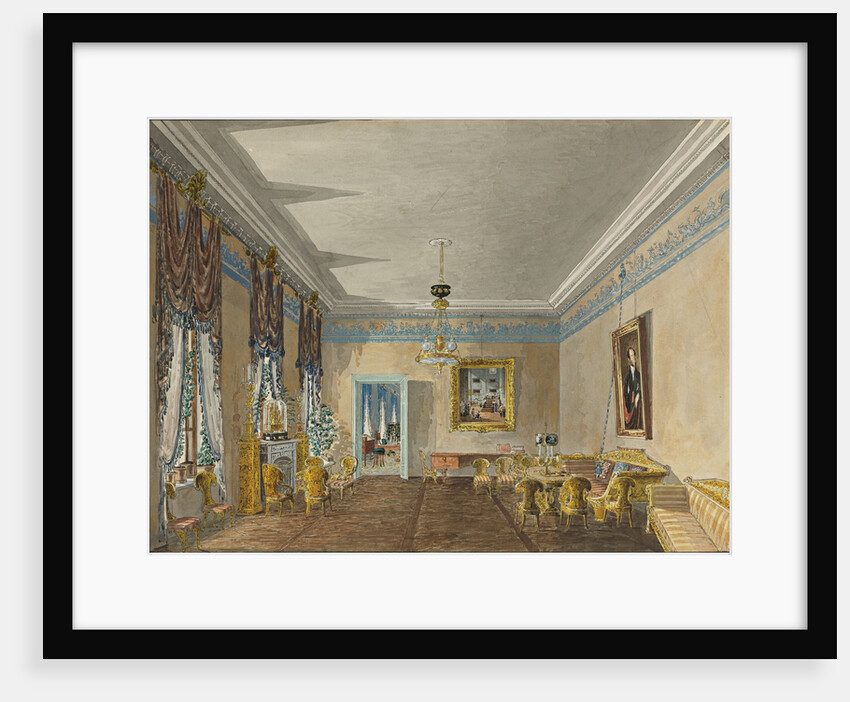 Drawing room in the House of Princess Anna Gagarina in Petersburg, 1799 by Karl Ivanovich Kolmann