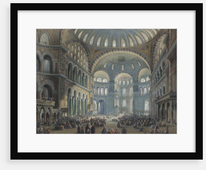Interior of the Hagia Sophia in Constantinople by Carlo Bossoli
