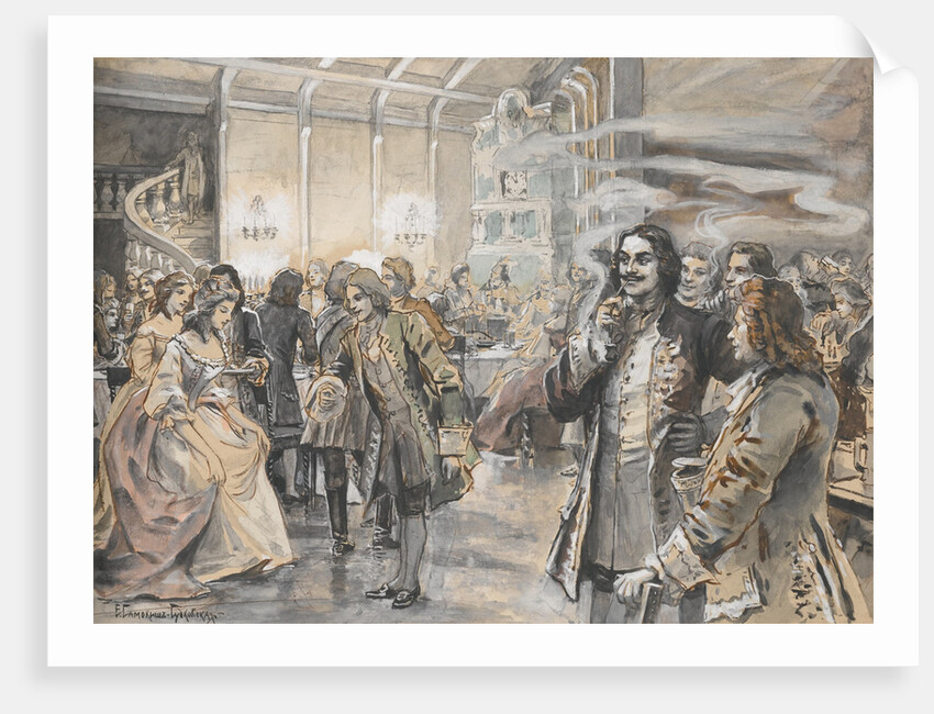Easter Celebrations at the Court of Peter the Great by Elena Petrovna Samokish-Sudkovskaya